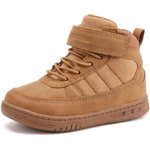 imageBMCiTYBM Toddler Snow Boots Boys Girls Winter Waterproof Shoes Cold Weather OutdoorLight Camel