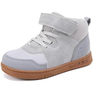 imageBMCiTYBM Toddler Snow Boots Boys Girls Winter Waterproof Shoes Cold Weather OutdoorSolid Grey