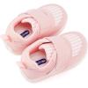 imageBMCiTYBM Baby Shoes Infant Boy Girl First Walking Shoes Toddler Lightweight NonSlip Tennis Sneakers for 6 9 12 18 24 MonthsDenim Pink