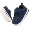 imageBMCiTYBM Baby Shoes Infant Boy Girl First Walking Shoes Toddler Lightweight NonSlip Tennis Sneakers for 6 9 12 18 24 MonthsMuti Navy