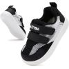 imageBMCiTYBM Baby Shoes Infant Boy Girl First Walking Shoes Toddler Lightweight NonSlip Tennis Sneakers for 6 9 12 18 24 MonthsTwotone Black