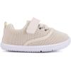 imageBMCiTYBM Baby Walking Shoes Infant Boy Girl First Walker Sneakers Breathable Lightweight NonSlip Barefoot Shoes 6 9 12 18 24 Months1 Strap Beige