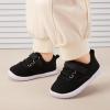 imageBMCiTYBM Baby Walking Shoes Infant Boy Girl First Walker Sneakers Breathable Lightweight NonSlip Barefoot Shoes 6 9 12 18 24 Months1 Strap Black