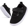 imageBMCiTYBM Baby Walking Shoes Infant Boy Girl First Walker Sneakers Breathable Lightweight NonSlip Barefoot Shoes 6 9 12 18 24 Months1 Strap Black