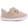 imageBMCiTYBM Baby Walking Shoes Infant Boy Girl First Walker Sneakers Breathable Lightweight NonSlip Barefoot Shoes 6 9 12 18 24 Months1 Strap Camel