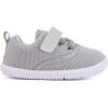 imageBMCiTYBM Baby Walking Shoes Infant Boy Girl First Walker Sneakers Breathable Lightweight NonSlip Barefoot Shoes 6 9 12 18 24 Months1 Strap Grey