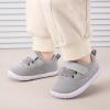 imageBMCiTYBM Baby Walking Shoes Infant Boy Girl First Walker Sneakers Breathable Lightweight NonSlip Barefoot Shoes 6 9 12 18 24 Months1 Strap Grey