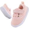 imageBMCiTYBM Baby Walking Shoes Infant Boy Girl First Walker Sneakers Breathable Lightweight NonSlip Barefoot Shoes 6 9 12 18 24 Months1 Strap Pink