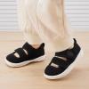 imageBMCiTYBM Baby Walking Shoes Infant Boy Girl First Walker Sneakers Breathable Lightweight NonSlip Barefoot Shoes 6 9 12 18 24 Months2 Strap Black