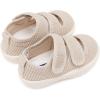 imageBMCiTYBM Baby Walking Shoes Infant Boy Girl First Walker Sneakers Breathable Lightweight NonSlip Barefoot Shoes 6 9 12 18 24 Months2 Strap Camel