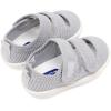 imageBMCiTYBM Baby Walking Shoes Infant Boy Girl First Walker Sneakers Breathable Lightweight NonSlip Barefoot Shoes 6 9 12 18 24 Months2 Strap Grey