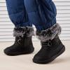 imageBMCiTYBM Toddler Snow Boots Baby Boys Girls Winter Warm Boots Infant High Top Shoes Faux Fur Bootie for Cold Weather OutdoorChevron Black