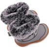 imageBMCiTYBM Toddler Snow Boots Baby Boys Girls Winter Warm Boots Infant High Top Shoes Faux Fur Bootie for Cold Weather OutdoorChevron Grey