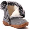 imageBMCiTYBM Toddler Snow Boots Baby Boys Girls Winter Warm Boots Infant High Top Shoes Faux Fur Bootie for Cold Weather OutdoorChevron Grey