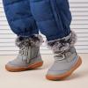 imageBMCiTYBM Toddler Snow Boots Baby Boys Girls Winter Warm Boots Infant High Top Shoes Faux Fur Bootie for Cold Weather OutdoorChevron Grey