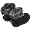 imageBMCiTYBM Toddler Snow Boots Baby Boys Girls Winter Warm Boots Infant High Top Shoes Faux Fur Bootie for Cold Weather OutdoorPure Black