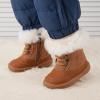 imageBMCiTYBM Toddler Snow Boots Baby Boys Girls Winter Warm Boots Infant High Top Shoes Faux Fur Bootie for Cold Weather OutdoorPure Brown