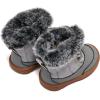 imageBMCiTYBM Toddler Snow Boots Baby Boys Girls Winter Warm Boots Infant High Top Shoes Faux Fur Bootie for Cold Weather OutdoorPure Grey