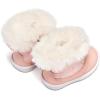 imageBMCiTYBM Toddler Snow Boots Baby Boys Girls Winter Warm Boots Infant High Top Shoes Faux Fur Bootie for Cold Weather OutdoorPure Pink