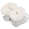 imageBMCiTYBM Toddler Snow Boots Baby Boys Girls Winter Warm Boots Infant High Top Shoes Faux Fur Bootie for Cold Weather OutdoorPure White