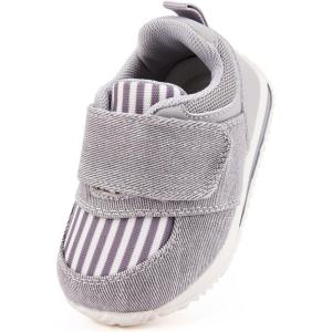 imageBMCiTYBM Baby Shoes Infant Boy Girl First Walking Shoes Toddler Lightweight NonSlip Tennis Sneakers for 6 9 12 18 24 MonthsDenim Grey