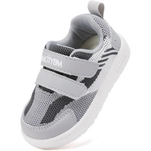 imageBMCiTYBM Baby Shoes Infant Boy Girl First Walking Shoes Toddler Lightweight NonSlip Tennis Sneakers for 6 9 12 18 24 MonthsTwotone Grey