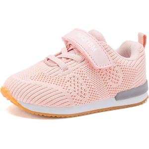 imageBMCiTYBM Toddler Shoes Boys Girls Barefoot Shoes Kids Breathable Sneakers Tennis Shoes for Running Walking Athletic SportsApink