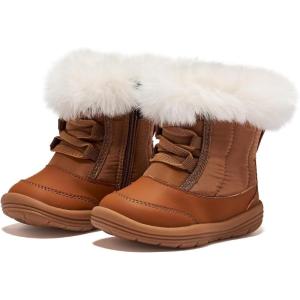 imageBMCiTYBM Toddler Snow Boots Baby Boys Girls Winter Warm Boots Infant High Top Shoes Faux Fur Bootie for Cold Weather OutdoorPure Brown