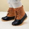 imageBMCiTYBM Toddler Winter Boots Waterproof Duck Snow Boots Boys Girls High Top Outdoor Warm Shoes for Cold Weather ToddlerLittle KidsBrown