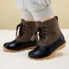 imageBMCiTYBM Toddler Winter Boots Waterproof Duck Snow Boots Boys Girls High Top Outdoor Warm Shoes for Cold Weather ToddlerLittle KidsDark Brown