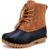imageBMCiTYBM Toddler Winter Boots Waterproof Duck Snow Boots Boys Girls High Top Outdoor Warm Shoes for Cold Weather ToddlerLittle KidsBrown