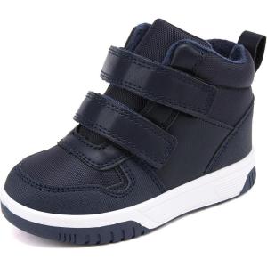 imageBMCiTYBM Toddler Snow Boots Boys Girls Winter Warm Shoes High Top Outdoor Sneakers for Cold WeatherCnavy Blue