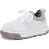 imageBMCiTYBM Baby Walking Shoes Infant Boys Girls Slip On Tennis Sneakers Lightweight Barefoot Sock Shoes Outdoor Indoor NonSlip Sneakers for Toddler 6 9 12 18 24 MonthsAwhite