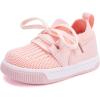 imageBMCiTYBM Baby Walking Shoes Infant Boys Girls Slip On Tennis Sneakers Lightweight Barefoot Sock Shoes Outdoor Indoor NonSlip Sneakers for Toddler 6 9 12 18 24 MonthsBpink