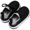 imageBMCiTYBM Baby Walking Shoes Infant Boys Girls Slip On Tennis Sneakers Lightweight Barefoot Sock Shoes Outdoor Indoor NonSlip Sneakers for Toddler 6 9 12 18 24 MonthsAblack