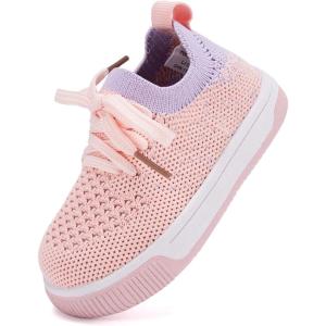 imageBMCiTYBM Baby Walking Shoes Infant Boys Girls Slip On Tennis Sneakers Lightweight Barefoot Sock Shoes Outdoor Indoor NonSlip Sneakers for Toddler 6 9 12 18 24 MonthsApink