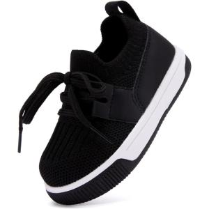 imageBMCiTYBM Baby Walking Shoes Infant Boys Girls Slip On Tennis Sneakers Lightweight Barefoot Sock Shoes Outdoor Indoor NonSlip Sneakers for Toddler 6 9 12 18 24 MonthsBblack
