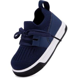 imageBMCiTYBM Baby Walking Shoes Infant Boys Girls Slip On Tennis Sneakers Lightweight Barefoot Sock Shoes Outdoor Indoor NonSlip Sneakers for Toddler 6 9 12 18 24 MonthsBnavy