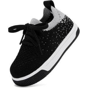 imageBMCiTYBM Baby Walking Shoes Infant Boys Girls Slip On Tennis Sneakers Lightweight Barefoot Sock Shoes Outdoor Indoor NonSlip Sneakers for Toddler 6 9 12 18 24 MonthsAblack
