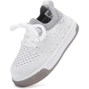 imageBMCiTYBM Baby Walking Shoes Infant Boys Girls Slip On Tennis Sneakers Lightweight Barefoot Sock Shoes Outdoor Indoor NonSlip Sneakers for Toddler 6 9 12 18 24 MonthsAwhite