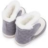 imageBMCiTYBM Baby Snow Boots Boys Girls Winter Warm Shoes Lightweight Outdoor Shoes for Infant Toddler 6 9 12 18 24 MonthsAgrey