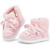 imageBMCiTYBM Baby Snow Boots Boys Girls Winter Warm Shoes Lightweight Outdoor Shoes for Infant Toddler 6 9 12 18 24 MonthsCpink
