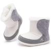 imageBMCiTYBM Baby Snow Boots Boys Girls Winter Warm Shoes Lightweight Outdoor Shoes for Infant Toddler 6 9 12 18 24 MonthsAgrey