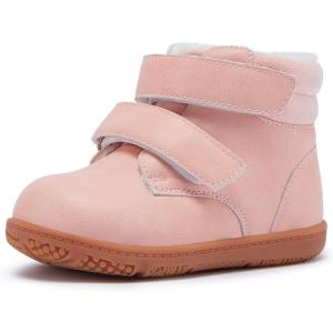 imageBMCiTYBM Baby Snow Boots Boys Girls Winter Warm Shoes Lightweight Outdoor Shoes for Infant Toddler 6 9 12 18 24 MonthsFpink