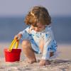 imageBMCiTYBM Baby Girls Swimsuits Long Sleeve Zipper One Piece UPF 50 Sun Protection Swimwear Rash GuardBlue
