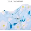 imageBMCiTYBM Baby Girls Swimsuits Long Sleeve Zipper One Piece UPF 50 Sun Protection Swimwear Rash GuardBlue