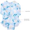 imageBMCiTYBM Baby Girls Swimsuits Long Sleeve Zipper One Piece UPF 50 Sun Protection Swimwear Rash GuardBlue