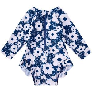 imageBMCiTYBM Baby Girls Swimsuits Long Sleeve Zipper One Piece UPF 50 Sun Protection Swimwear Rash GuardNavy