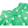 imageBMCiTYBM Baby Girls Swimsuits UPF 50 Sun Protection Swimwear Onepiece Infant Bathing Suit 0 3 6 9 12 15 18 24 MonthsGreen Heart