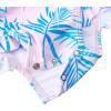 imageBMCiTYBM Baby Girls Swimsuits UPF 50 Sun Protection Swimwear Onepiece Infant Bathing Suit 0 3 6 9 12 15 18 24 MonthsPink Blue Leaves